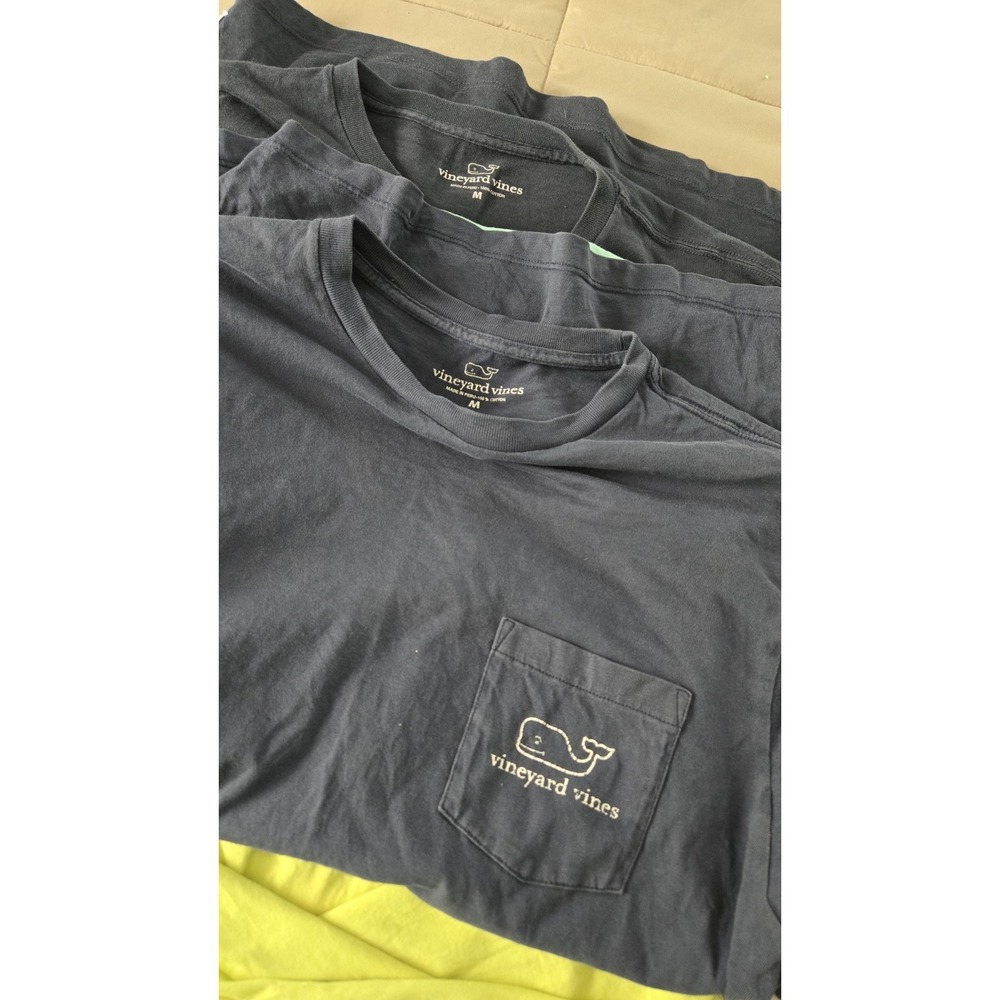 Lot 5 Vineyard Vines Size Medium Long Sleeve Pocket Tee Shirts Whale Logo Lot - Picture 6 of 10
